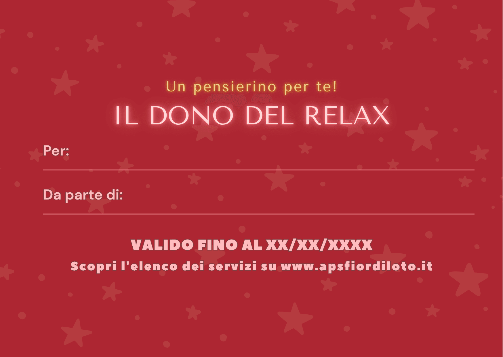 Buono Regalo Natalizio, facciata posteriore